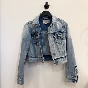 All Saints Faded Blue Denim Jacket